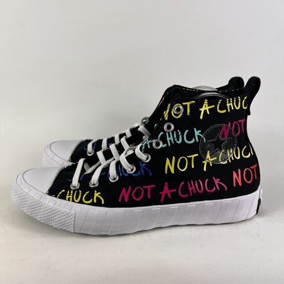 Converse untitled hi not a Chuck mens size 10.5 multi rainbow athletic shoes NEW - Picture 5 of 11